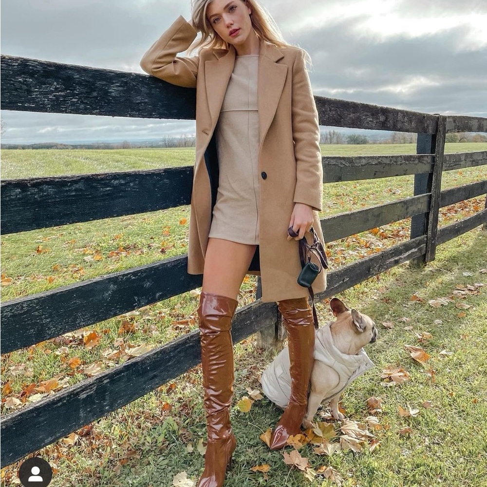 Steve Madden Tan (COGNAC PATENT) Over-the-Knee Boots